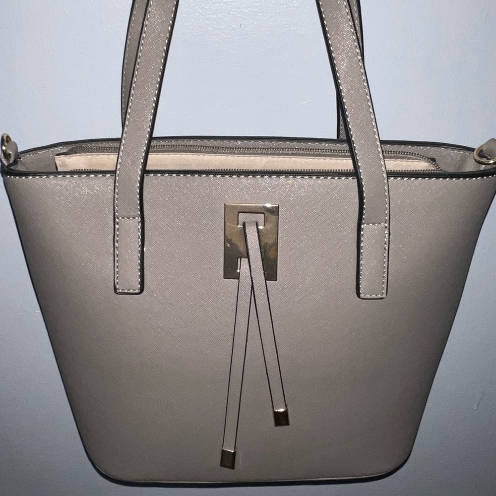 Gray handbag